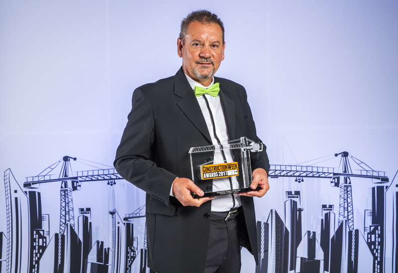 Nominated by Aurecon, Dubais Jumeirah Al-Naseem won Hospitality Project of the Year. Pictured here is Aurecon's Ermis Marques with the big prize. Nominated by Aurecon, Dubais Jumeirah Al-Naseem won Hospitality Project of the Year. Pictured here is Aurecon's Ermis Marques with the big prize.