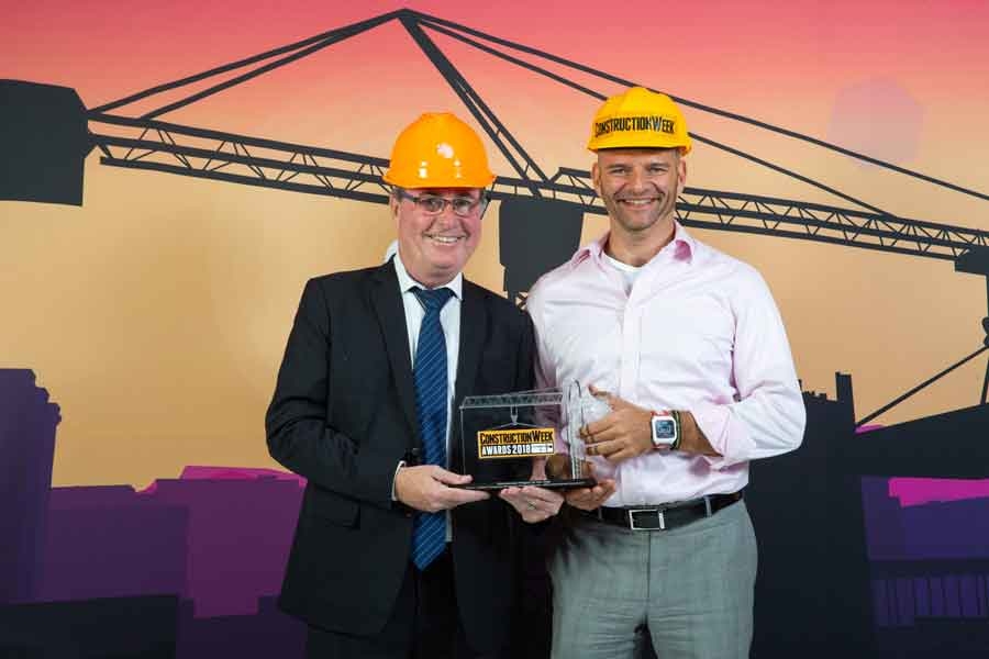 Innovation helped Damac's project, nominated by KEO International Consultants, win at the Construction Week Awards 2018. KEO's Grant Gibson, chief construction manager, and Greg Karpinski, chief treasury officer collected the award. Innovation helped Damac's project, nominated by KEO International Consultants, win at the Construction Week Awards 2018. KEO's Grant Gibson, chief construction manager, and Greg Karpinski, chief treasury officer collected the award.