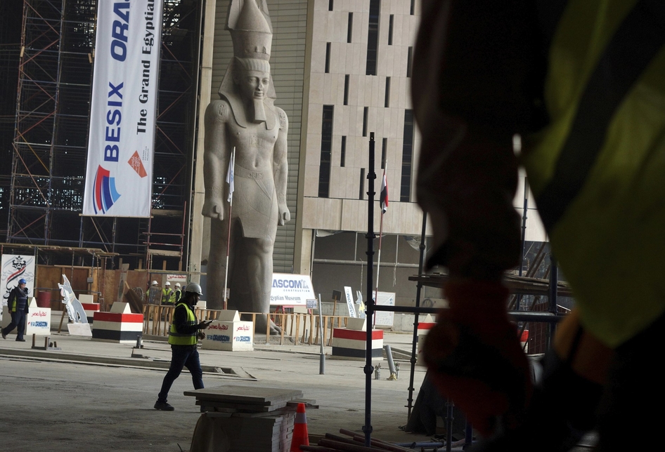 The construction site of Grand Egyptian Museum in December 2018. The construction site of Grand Egyptian Museum in December 2018.