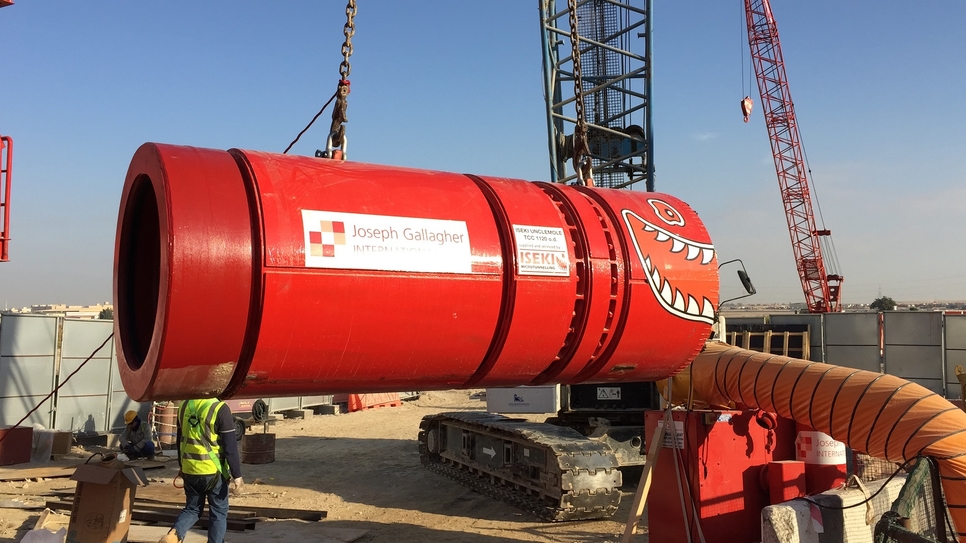 Joseph Gallagher International and Mace are using an Iseki microtunnelling boring machine for Abu Dhabi's ADSSC. Joseph Gallagher International and Mace are using an Iseki microtunnelling boring machine for Abu Dhabi's ADSSC.