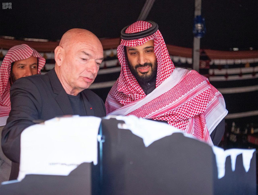 Saudi Arabia's Crown Prince reviewed plans for the Sharaan luxury tourism project in Al-Ula. Saudi Arabia's Crown Prince reviewed plans for the Sharaan luxury tourism project in Al-Ula.