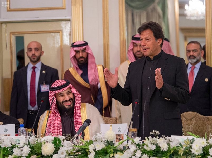 Saudi Arabia's Crown Prince with Pakistan's PM Imran Khan. Saudi Arabia's Crown Prince with Pakistan's PM Imran Khan.