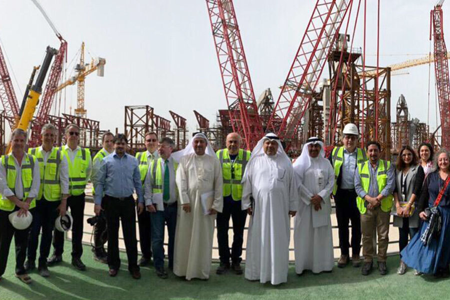 SCPD's Al Mahdi inspected the Kuwaiti airport project. SCPD's Al Mahdi inspected the Kuwaiti airport project.