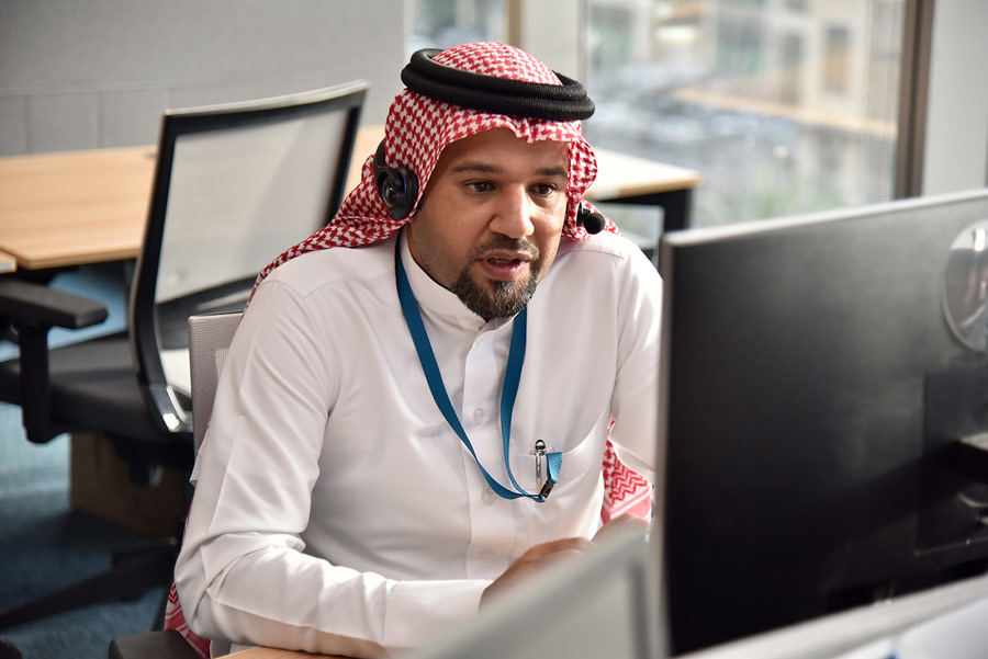 An employee at Atkins' revamped Saudi office in Riyadh. An employee at Atkins' revamped Saudi office in Riyadh.