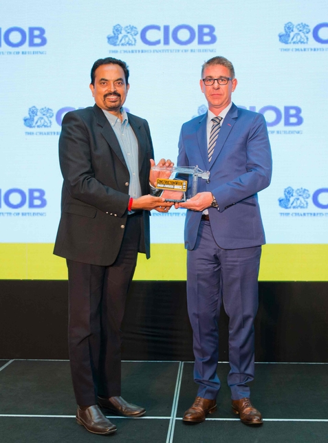Atkins Global's Bijoy Varma picked up a CW Oman Awards trophy. Atkins Global's Bijoy Varma picked up a CW Oman Awards trophy.