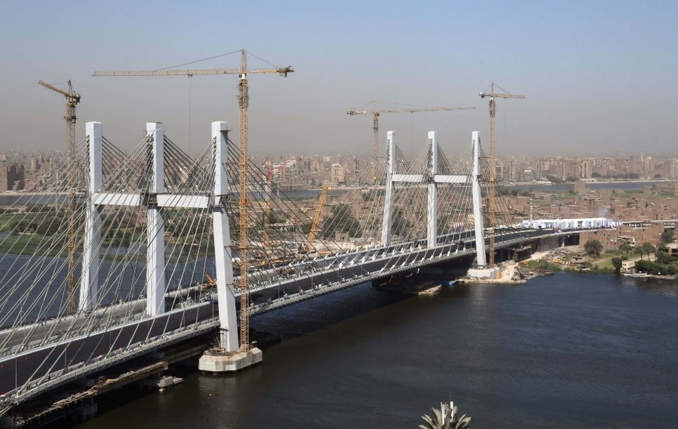 Egypt's Rod Al-Farg or Tahya Misr bridge is 67.3-metre wide. Egypt's Rod Al-Farg or Tahya Misr bridge is 67.3-metre wide.