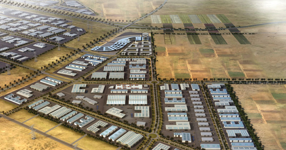 Masterplan of Kizad in Abu Dhabi. Masterplan of Kizad in Abu Dhabi.