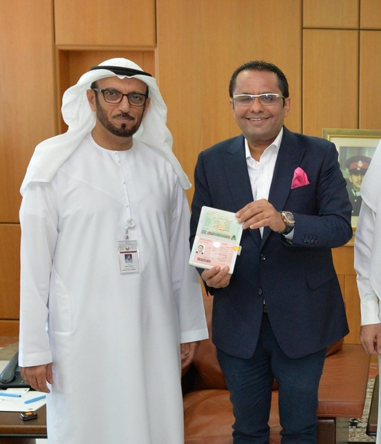 Rizwan Sajan (right) with Maj Gen Mohammed Ahmed Al Marri (left), director-general of GDRFA in Dubai. Rizwan Sajan (right) with Maj Gen Mohammed Ahmed Al Marri (left), director-general of GDRFA in Dubai.
