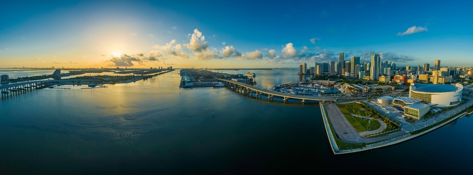An aerial view of Miami. An aerial view of Miami.