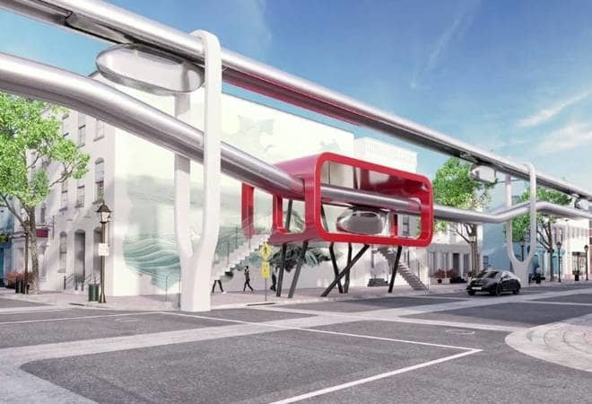 Skytran produces suspended transport systems. Skytran produces suspended transport systems.