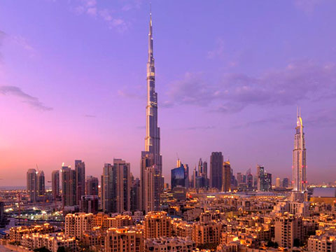 A view of Dubai's skyline. A view of Dubai's skyline.