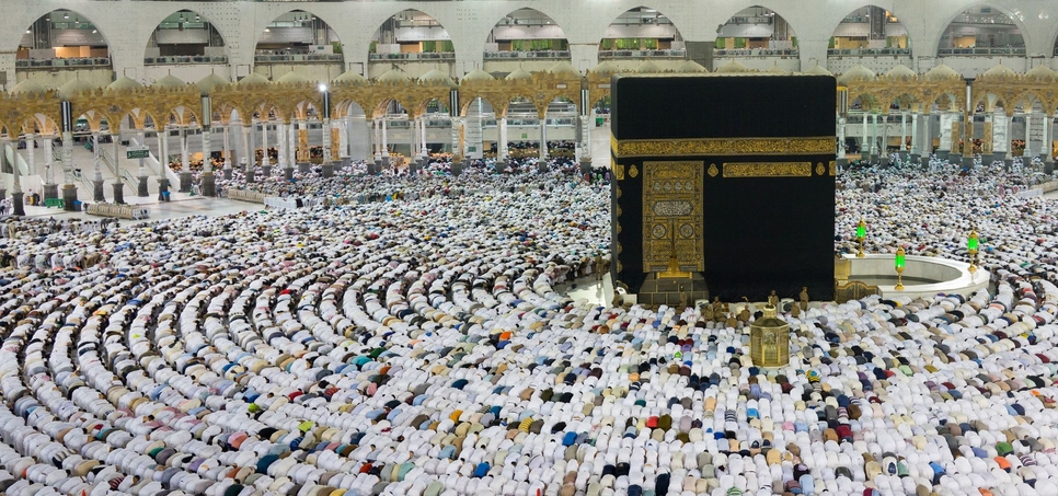 The Holy Kaaba in Saudi Arabia. The Holy Kaaba in Saudi Arabia.