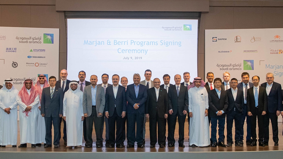 Saudi Aramco's signing ceremony for Marjan and Berri. Saudi Aramco's signing ceremony for Marjan and Berri.
