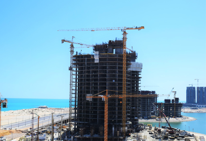 The Potain cranes at Egypt's Al Alamein City. The Potain cranes at Egypt's Al Alamein City.