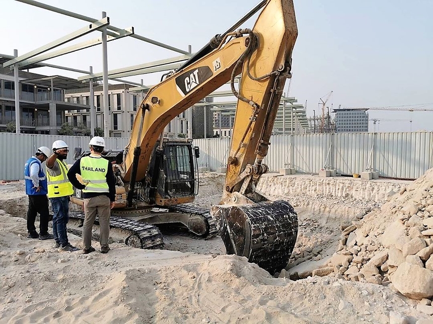 Construction is under way on Expo 2020 Dubai's Thai pavilion. Construction is under way on Expo 2020 Dubai's Thai pavilion.