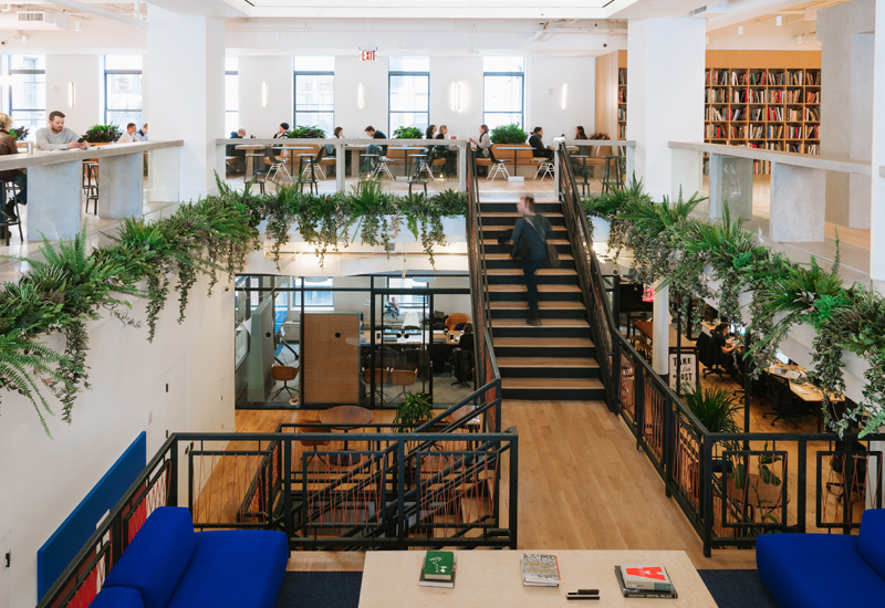 We Work's HQ in New York, US. We Work's HQ in New York, US.