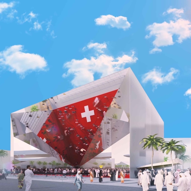 Expo 2020 Dubai's Switzerland Pavilion. Expo 2020 Dubai's Switzerland Pavilion.