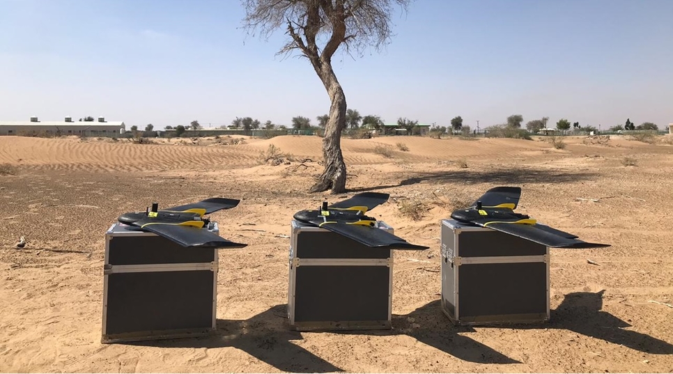 The ministry used drones for the project. The ministry used drones for the project.