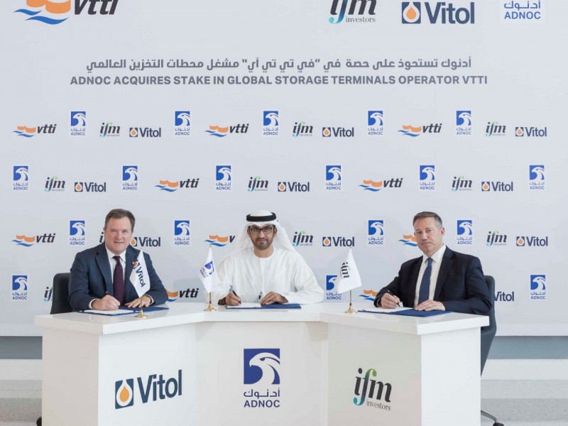 Adnoc owns stake in VTTI alongside Vitol and IFM GIF. Adnoc owns stake in VTTI alongside Vitol and IFM GIF.