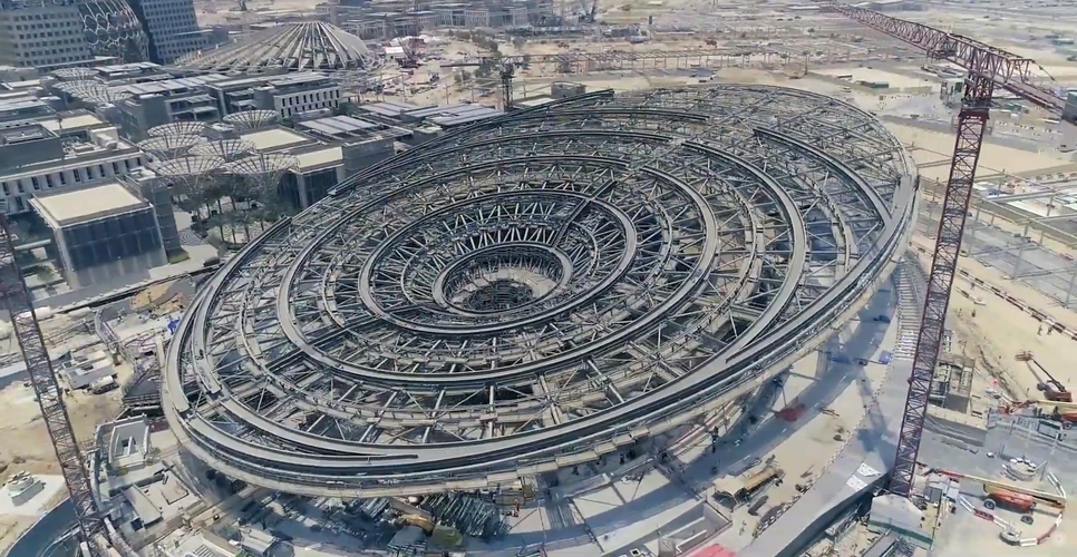 Expo 2020 Dubai's construction site. Expo 2020 Dubai's construction site.