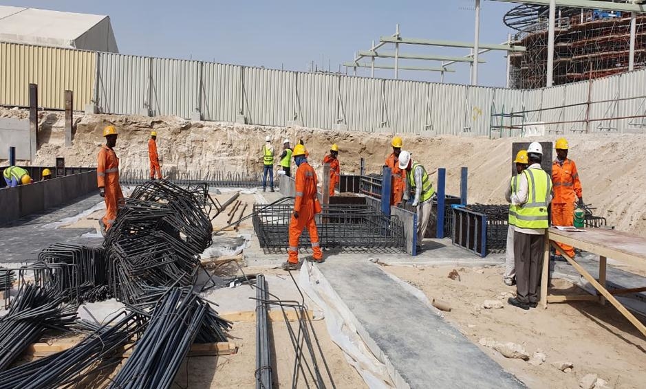 Work is under way on Expo 2020 Dubai's France Pavilion. Work is under way on Expo 2020 Dubai's France Pavilion.