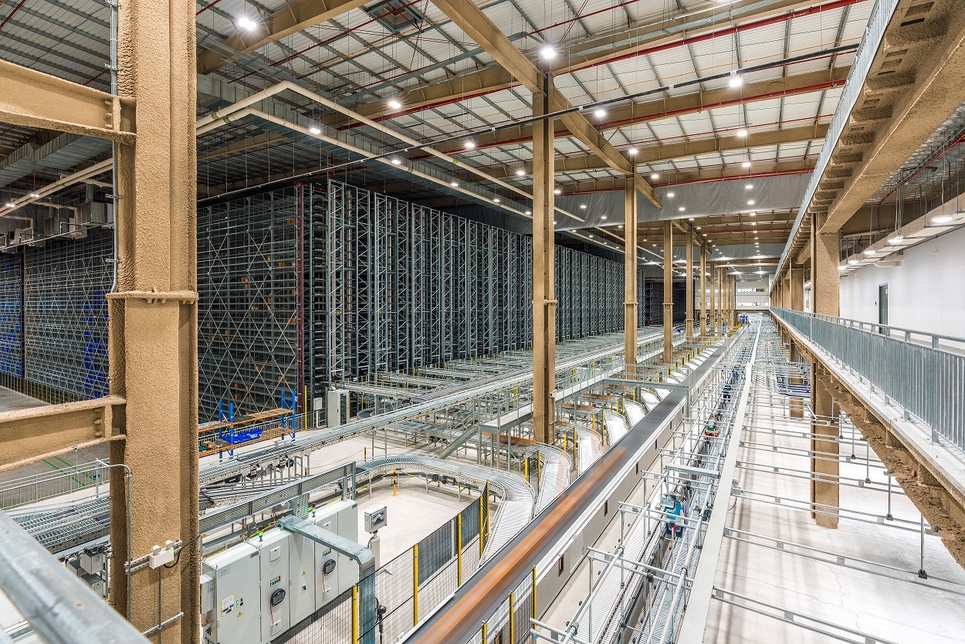 The 43 metre-high facility has a storage capacity of up to 2.2 million cartons. The 43 metre-high facility has a storage capacity of up to 2.2 million cartons.