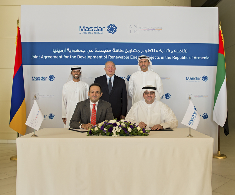 Masdar, ANIF ink deal to develop 400MW solar projects in Armenia Masdar, ANIF ink deal to develop 400MW solar projects in Armenia