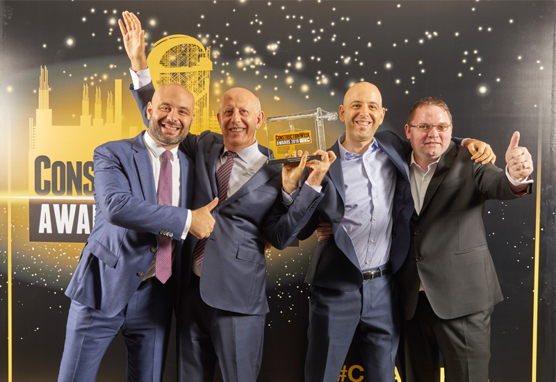 The JLW Middle East team picking up the Sub-Contractor of the Year award The JLW Middle East team picking up the Sub-Contractor of the Year award