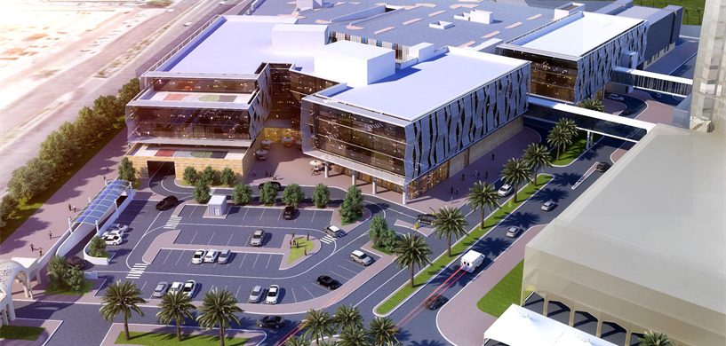 The new building will be an expansion to Dubai Hospital. The new building will be an expansion to Dubai Hospital.