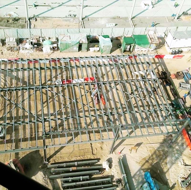 Structral work progress at Expo 2020 Dubai France Pavilion site. Structral work progress at Expo 2020 Dubai France Pavilion site.