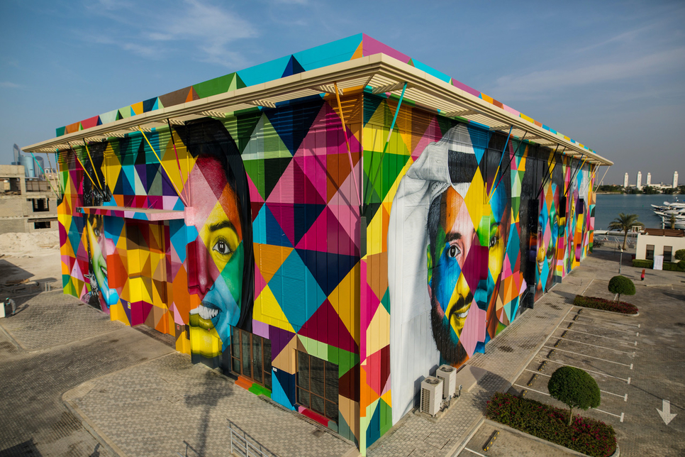 Abu Dhabi's DMT unveils 2,000m2 mural at Marsa Al Bateen Abu Dhabi's DMT unveils 2,000m2 mural at Marsa Al Bateen