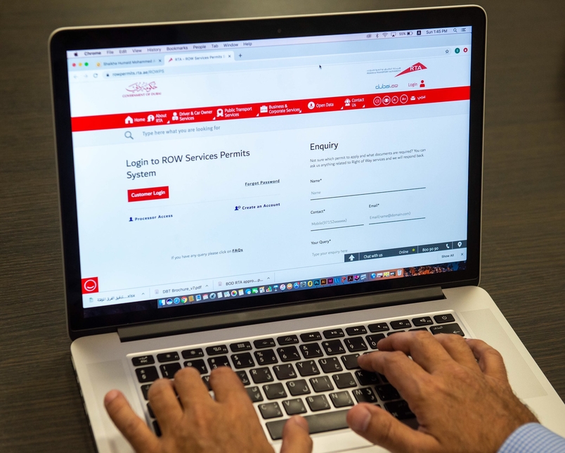 RTA launches online system to handle right-of-way application permits RTA launches online system to handle right-of-way application permits