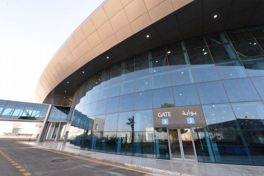 The airport has an eye-shaped design. The airport has an eye-shaped design.