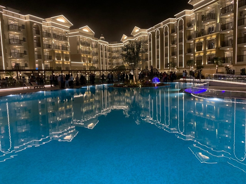The developement is inspired by neo-classical architecture of the 18th century Europe. The developement is inspired by neo-classical architecture of the 18th century Europe.