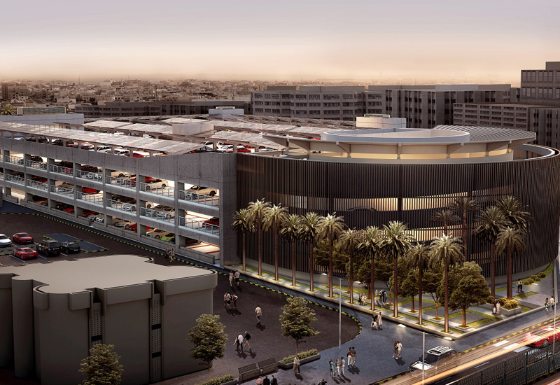 Edamah's Salmaniya Medical Complexes car park structure Edamah's Salmaniya Medical Complexes car park structure