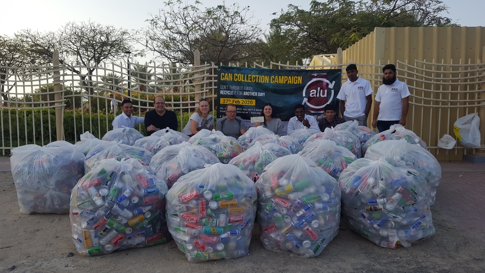 EEG initiative prevents 5,235kg of aluminium cans from UAE landfills EEG initiative prevents 5,235kg of aluminium cans from UAE landfills
