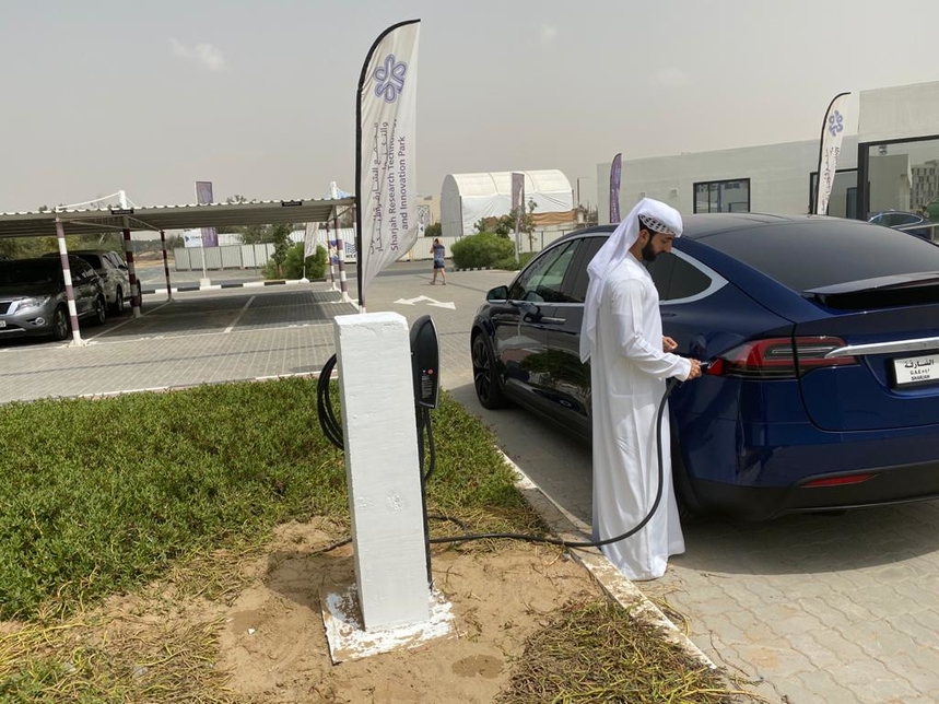 Sharjah’s SRTI Park offers free electric car charging stations Sharjah’s SRTI Park offers free electric car charging stations