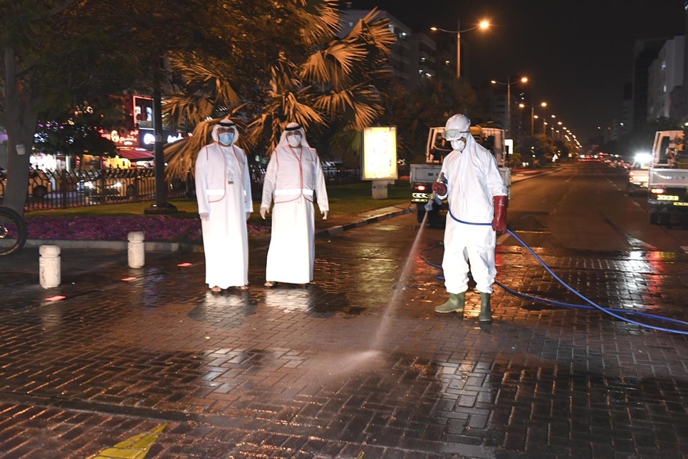 Dubai Municipality begins street sterilisation to curb COVID-19 Dubai Municipality begins street sterilisation to curb COVID-19