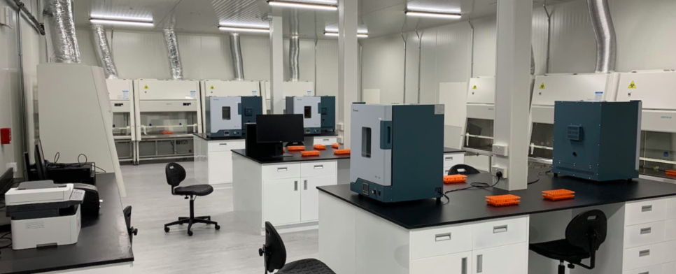The laboratory was built in 14 days. The laboratory was built in 14 days.