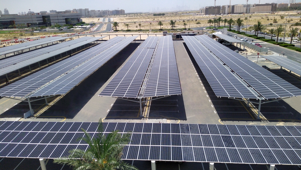 Dubai International Academic City, Dubai Outsource City complete solar PV carports in partnership with ENOVA Dubai International Academic City, Dubai Outsource City complete solar PV carports in partnership with ENOVA