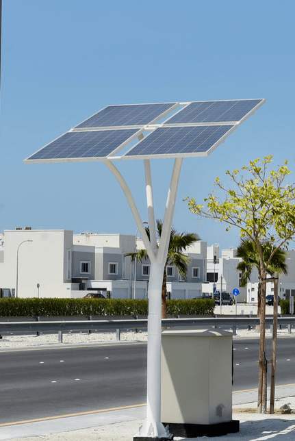 Some solar trees have a capacity of 2kW, and others have 3kW. Some solar trees have a capacity of 2kW, and others have 3kW.