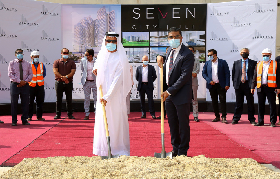 Ground being broken on Seven City JLT project. Ground being broken on Seven City JLT project.