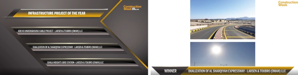 L&T (Oman) has won this year's Infrastructure Project of the Year L&T (Oman) has won this year's Infrastructure Project of the Year