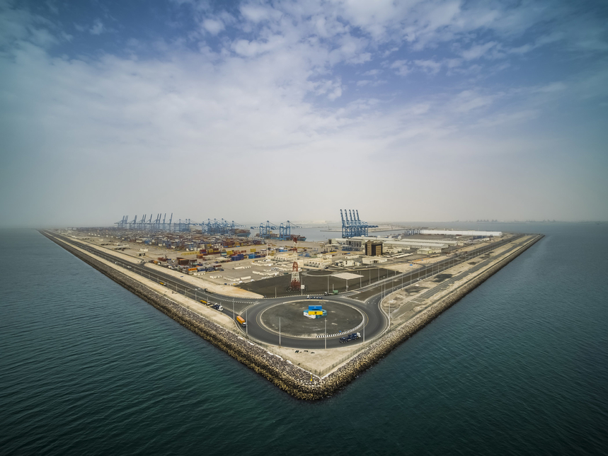 Construction on the Khalifa Port Expansion project on track Construction on the Khalifa Port Expansion project on track