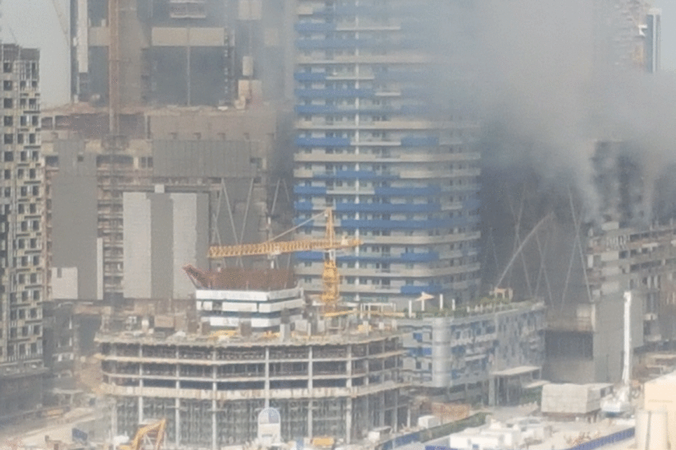 Video Dcd Continues To Battle Downtown Dubai Fire Videos Construction Week Online